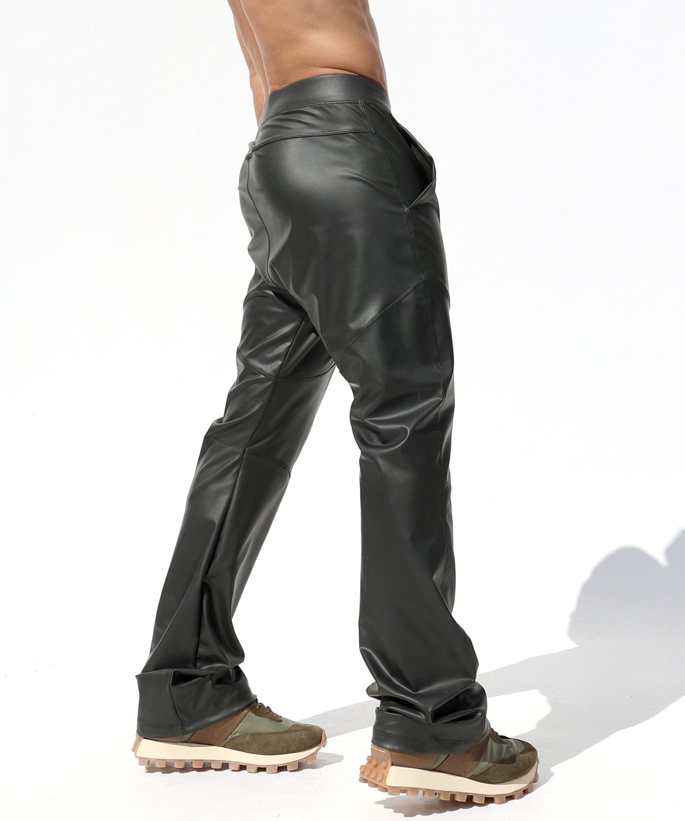 RUFSKIN® DELUXE SALAMANDER Stretch Vegan Leather Drop Crotch Sport-Lounge  Pants