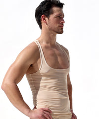 RUFSKIN® JORDI NUDE Transparent Stretch Tulle Tank Top