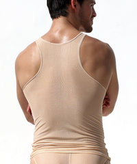 RUFSKIN® JORDI NUDE Transparent Stretch Tulle Tank Top