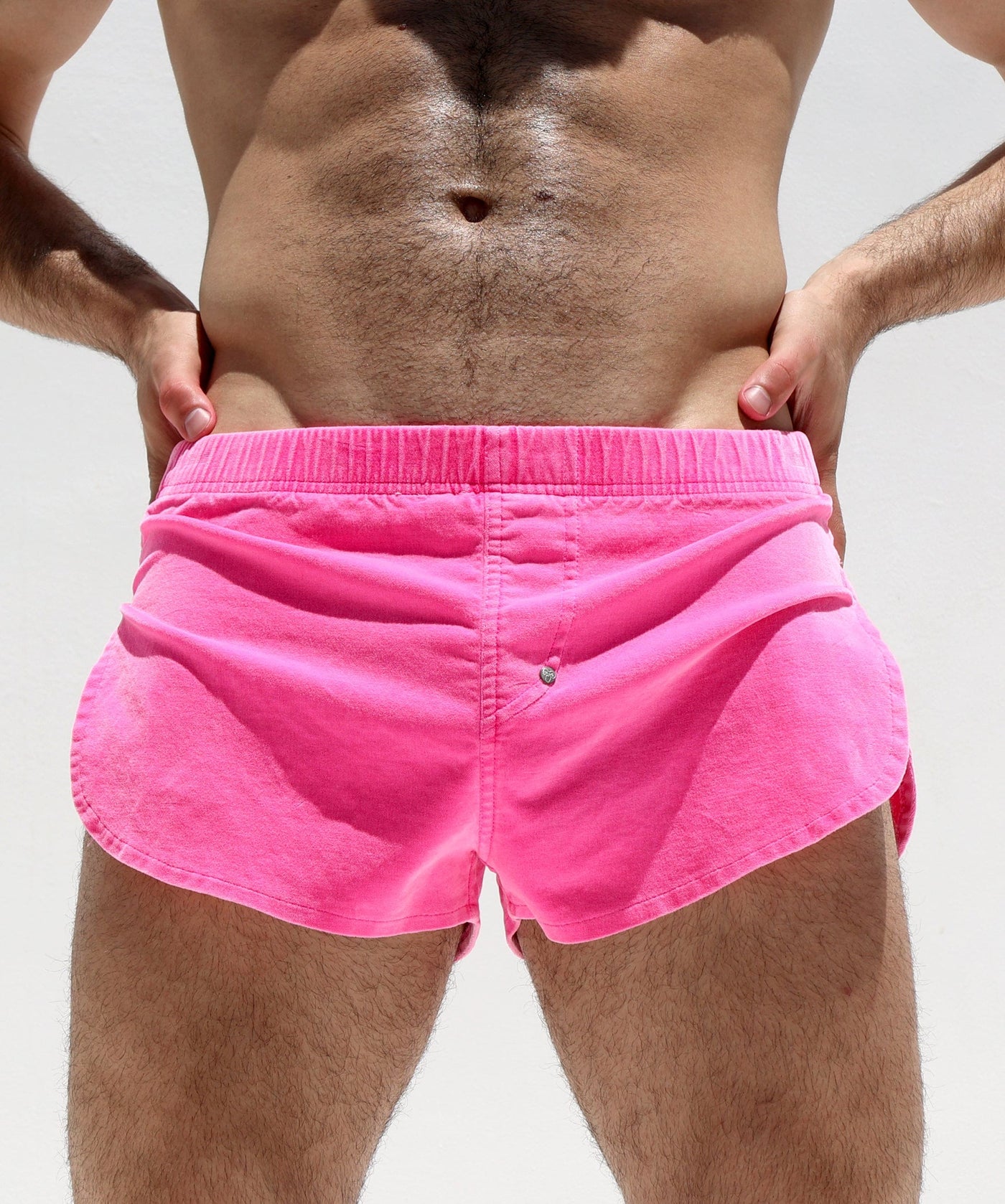 RUFSKIN® LEE PINK Stretch Velour Beachwear Shorts / Swimwear