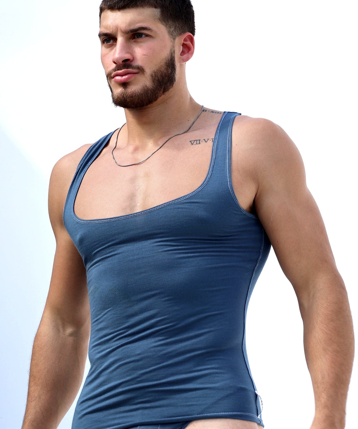 RUFSKIN® MIKO SLATE Signature Low-Chest Stretch Rayon Tank Top