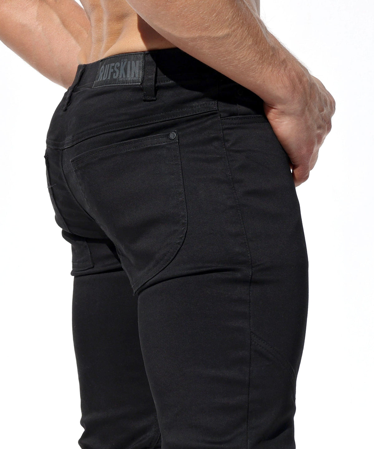 RUFSKIN® WESSON Black Slim-Fit Straight-Let Stretch Denim Jeans