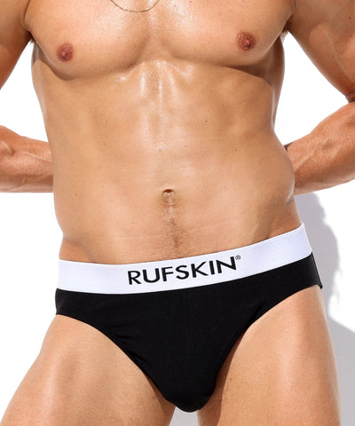 RUFSKIN® TAREK BLACK Stretch Double-Sided Brushed Knit Underwear Brief